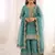Girls heavy embroidery ethnic kurta and palazzo set with net dupatta