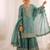 Girls heavy embroidery ethnic kurta and palazzo set with net dupatta