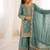 Girls heavy embroidery ethnic kurta and palazzo set with net dupatta