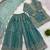 Girls heavy embroidery ethnic kurta and palazzo set with net dupatta