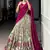 Beautiful Cream Kalamkari Printed Silk Event Wear Half Saree Lehenga