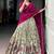 Beautiful Cream Kalamkari Printed Silk Event Wear Half Saree Lehenga