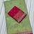 Parrot Green Color Embroidery cording sequin and thread work  Dolla silk blend Saree 
