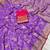 Purple Color Embroidery cording sequin and thread work  Dolla silk blend Saree 