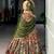 Dazzling Rust Orange Kalamkari Printed Silk Half Saree Lehenga