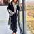 black silk blend embroidered palazzo set