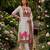 cream cotton silk printed kurta set