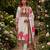 cream cotton silk printed kurta set