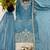 sky blue silk blend embroidered palazzo set