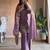 lavender silk blend embroidered palazzo set