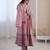 Pink Roman Silk Embroidered Sequence Anarkali Set with Dupatta