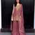 onion pink silk blend embroidered palazzo set