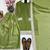 parrot green silk blend embroidered palazzo set