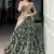 Wonderful Green Kalamkari Printed Silk Mehendi Wear Half Saree Lehenga
