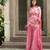 pink silk blend printed palazzo set