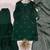 green georgette embroidered sharara set