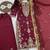 maroon silk blend embroidered kurta set