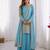 sky blue silk blend embroidered sharara set 