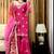 hot pink silk blend embroidered sharara set 