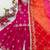 hot pink silk blend embroidered sharara set 
