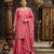 pink silk blend embroidered sharara set 