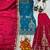 blue silk blend embroidered palazzo set