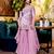lavender organza embroidered sharara set 