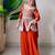 dark orange georgette embroidered sharara set
