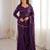 purple silk blend embroidered sharara palazzo set