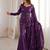 purple silk blend embroidered sharara palazzo set