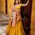 yellow silk blend embroidered lehenga set