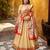 beige silk blend embroidered lehenga set