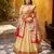 beige silk blend embroidered lehenga set