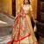beige silk blend embroidered lehenga set