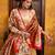 beige silk blend embroidered lehenga set