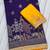 Purple Color embroidery cording sequin and thread work Dolla silk blend Saree
