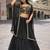 black georgette plain lehenga set