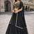 black georgette plain lehenga set