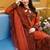dark orange rayon embroidered farshi salwar set