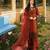 dark orange rayon embroidered farshi salwar set