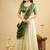 cream silk blend embroidered lehenga set