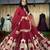 maroon silk blend embroidered lehenga set