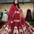 maroon silk blend embroidered lehenga set