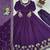 purple faux georgette thread gown set 