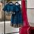 blue silk blend embroidered lehenga set