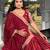 maroon silk blend embroidered lehenga set
