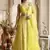 lighty ellow georgette embroidered lehenga set