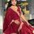 maroon silk blend embroidered lehenga set