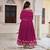 rani pink faux georgette thread gown set 
