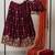 purple silk blend embroidered lehenga set